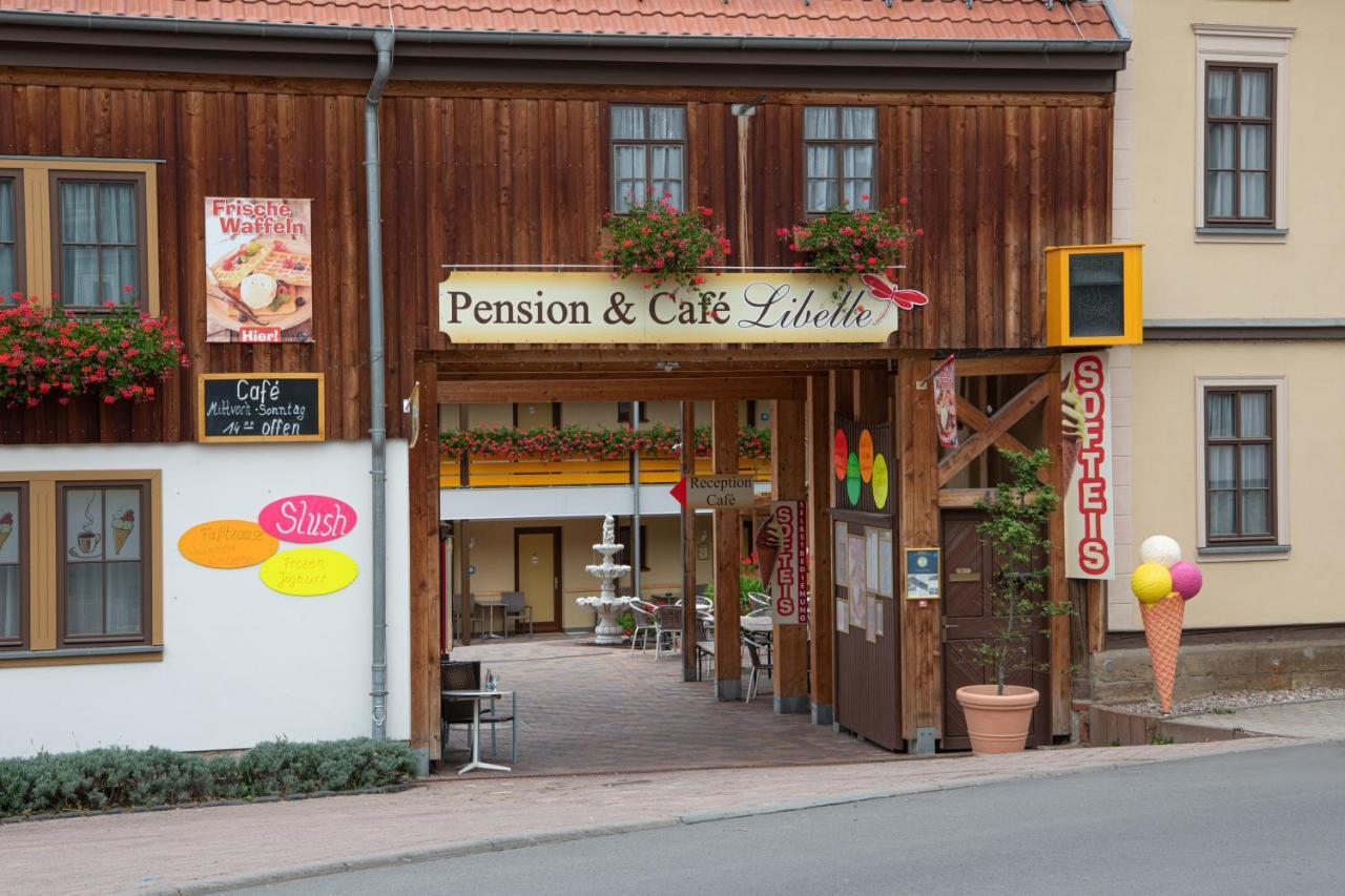 Pension-Cafe-Libelle Elxleben bei Arnstadt Exterior foto